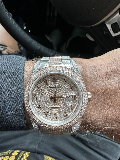 bust down rolex datejust|moissanite bust down rolex.